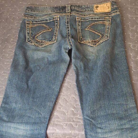 Silver Jeans Women's Straight Leg Blue Denim - Picture 6 of 7